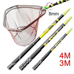 Boat Fishing Rods BAKAWA Carbon Net 40M 30M 21M Positioning Folding Ultralight Pole Telescopic Landing Fly Hand Dip Tackle 231202