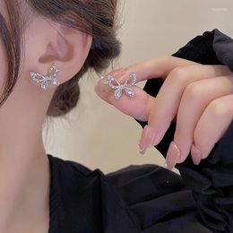 Dangle Earrings Shiny Zircon Butterfly Earring For Women Jewellery Sweet Girl Party Birthday Fashion Bridal Wedding Gift