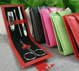 Nail Art Kits 4 In 1 Kit Professional Stainless Steel Clippers Manicure Set Tools Sets PVC And High Carbon Colors5355999