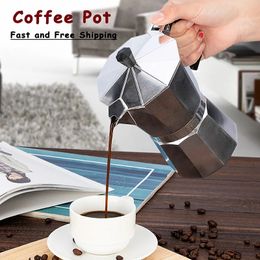 Coffee Pots Pot Aluminium Maker Durable Moka Cafeteira Coffeeware Expresso Percolator Multicapacity Octagonal 231201