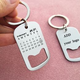 Other Event Party Supplies Personalized Bottle Opener Customized Calendar Name Date Beer Bottle Opene Keychain/Key Ring Party Wedding Favor Gifts Souvenirs 231202