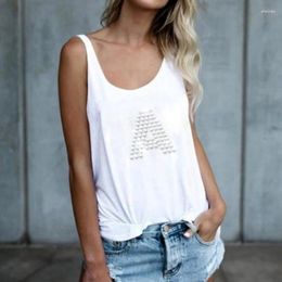 Women's Tanks Summer Women Tops Sexy Letter Print Rhinestone Vest Y2K Slim Camisole Crop Top 2023 Sleeveless Streetwear T-shirt Clothing