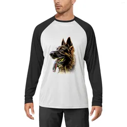 Men's T Shirts German Shepherd Dog Long Sleeve T-Shirt Heavyweight Tee Shirt Aesthetic Clothes Designer Men