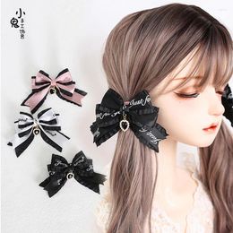 Party Supplies Japanese Jk Lolita Lace Handmade Barrettes Letters Ribbon Bowknot A Pair Of Hairclips Headdress