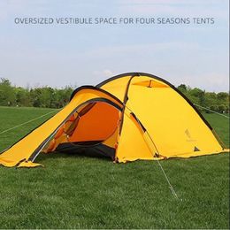 Tents and Shelters 20D Silicone Coated 210T Polyester 2 Person Waterproof Double Layers Four Season Camping Tent 231202