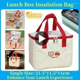 Storage Bags Portable Lunch Bag Waterproof Thermal Insulated Box Bento Pouch Dinner Insulation Student Thickened Cute