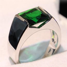 Drop Victoria Wieck Fashion Jewelry 925 Sterling SilverSONA Solitaire Emerald Birthstone Princess Men Wedding Band Finger217v