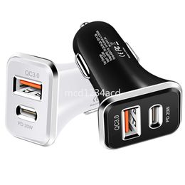 38W 12W Fast Quick Charging USb C Car Charger Dual Ports PD Type C Car Chargers Auto Power Adapters For Ipad IPhone 12 13 14 15 Pro Samsung Htc M1