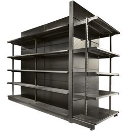 new style double side supermarket gondola shelves display rack for sale