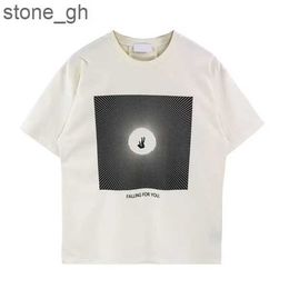 Rhude Men's T-shirts Men Women Vintage Heavy Fabric Rhude Box Perspective Tee Slightly Loose Tops Multicolor Logo Nice Washed T-shirt 4 VT6S