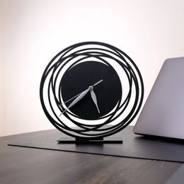 Relógio de mesa circular moderno, decoração de escritório, mesa feminina