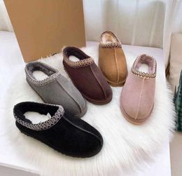 Ankle Winter Boot Designer Fur Snow Boots Tasman Slipper Flat Heel Fluffy Mules Real Leather Australia Booties For Woman USGGS Fashion Shoes Edfr