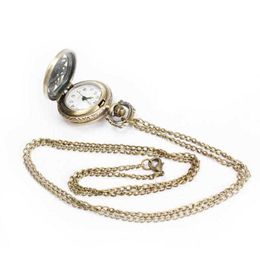 Women's Men Pocket Watch Vintage Small Size Lotus Hollow Out Q