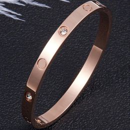 luxury bracelet women stainless steel gold bangle Can be opened couple simple Jewellery gifts for woman Accessories whole chain 274L