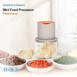 1pc Mini Food Processor Electric Garlic Grinder Food Supplement Machine,Kitchen Accessories Suitable For RV Outdoor Camping Picnic,Tool Accessories
