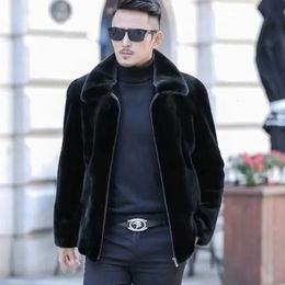 Men's Vests Autumn And Winter Faux Fur Coat Korean Fashion Slim Clothing Brown Fluffy Warm Casual Male Top Thermal Jacket LOOSE 231201