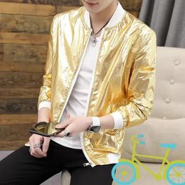 Men's Jackets 2023 New Men's Shiny Jackets Gold and Silver Bright Street Clothing Men's Hip Hop Sequin Jackets and Jackets 231202