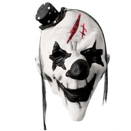 Halloween Black and white clown mask / spoof horror mask dance performance costume props clown mask