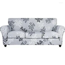 Pillow SearchI Stretch Sofa Cover Printed Couch Floral Pattern 4 Pieces Slipcover With 3 Separate