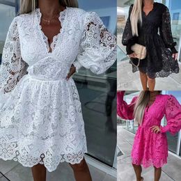 Urban Sexy Dresses Shirt Dress Guipure Lace Patch with Cami Dresses Women White 2023 Spring Wedding Hollow Out Loose Y2k Party Holiday Vestido T231206