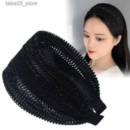 Headwear Hair Accessories Women's Hair Band Simple Wide Headband with Teeth Non-Slip Hairpin All-Matching Hollow Cover Gray Hair Haar Accessoires Women Q231204