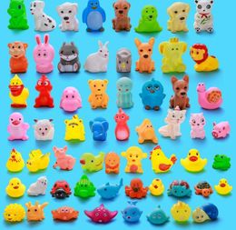 Cartoon Baby Bath Toys Infant Water Play Equipment Shower Water Fun Floating Squeaky Yellow Rubber Duck Cute Animal Baby Rubbers animal Waters kids Toy