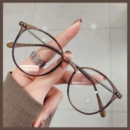 Sunglasses Frames Korean Style Myopic Eyeglasses For Men Women Ultra-Light Tr90 Anti-Blue Light Flat Glasses Wholesale