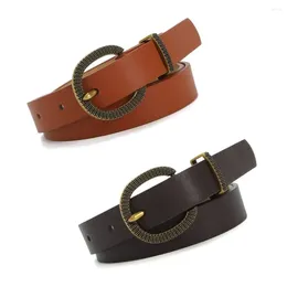 Belts Simple Fashion Design Waist Belt For Students PU Leather Women Corset Adjustable Waistband Round Buckle