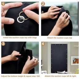 Curtain Blackout Blind Portable Baby Travel Easy Install Thermal Insulated Adjustable Free Size Light Block Shade For Car Handsome