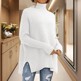 Women's Sweaters Women Pullover Sweater Cosy High Collar Thick Warm Elastic For Fall Winter