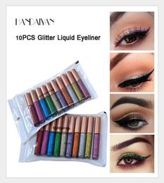 Liquid Eyeshadow Long Lasting Waterproof Liquid Glitter Eyeliner Pencils 10 colors Shining Shimmer Eye Liner Makeup eyeliner4711420