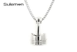 Mini Engine Piston Pendant Stainless Steel Necklace Biker Motorcycle Enthusiast Torque Necklaces Men Punk Rocking Jewelry SN633910802