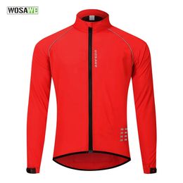 Cycling Jackets WOSAWE Ultralight Reflective Cycling Jackets Men Windproof Waterproof Road Mountain Bike Bicycle Jacket Running Wind Jacket 231201