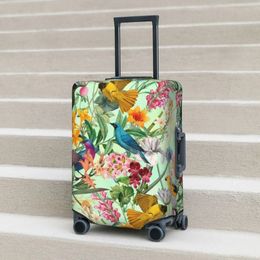 Stuff Sacks Colourful Birds Print Suitcase Cover Tropical Paradise Floral Holiday Travel Practical Luggage Accesories Protection 231201