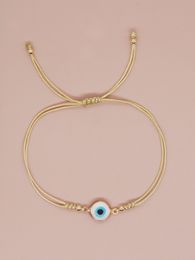 Go2boho designer youth New In Enamel Evil Eye Rope Friendship Bracelet Adjustable Women Men Kids Summer Jewellery