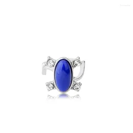 Cluster Rings Wholesale 20pcs/lot The Vampire Diaries Elena Ring Alloy With Blue Semi-precious Stone Jewelry For Women And Men