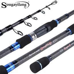 Boat Fishing Rods Sougayilang 18212427M Rod Carbon Fibre Telescopic Pole Super Light Two Colours Tackle for 231213