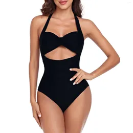 Women's Swimwear 2023 Bikinis Set Swimsuit Solid Open Bathing Suit Neckline Thin Sexy