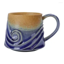 Coffee Pots Spiral Ceramic Mug Office High Value Cup Afternoon Tea Retro Coarse Pottery