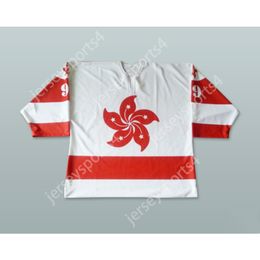 Custom HONG KONG 99 WHITE HOCKEY JERSEY NEW Top Ed S-M-L-XL-XXL-3XL-4XL-5XL-6XL