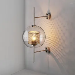 Wall Lamp Modern Glass For Home Bedroom Art Decoration Read Lights El Coffee Shop Hallway Staircase Sconce Restaurant