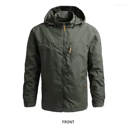 Men's Jackets Trend Sport Coat Climbing Wear Outdoor Hooded Jacket Fashion Spring Autumn Windbreaker Training Combat Clothes 2023