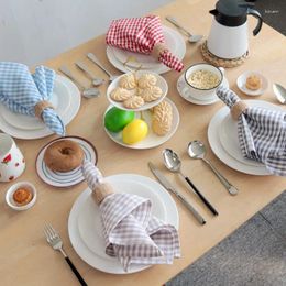 Tea Napkins Square Cloth Napkin Classic Plaids Towel Cotton Kitchen Cleaning Decoration Tableware Mats Pads 45cm 17.7"