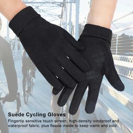Cycling Gloves Hand Warmer Thickened Design Waterproof Motorbike Mitten Multipurpose Thermal Glove Fishing Black