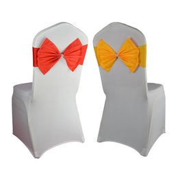 Sashes 25pcsLot Wholesale Bow Chair Band For Party Birthday Banquet Tie Belt Romantic Wedding Decoration Sale 231202