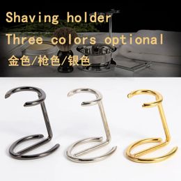 Other Bath Toilet Supplies 1PCS Men Razor Holder Metal Shaving Brush Stand Safety Shaver Storage Hang Racks for Salon Home Travel Bathroom Accessories 231201