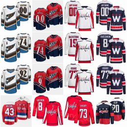 Washington Hockey Capitals 19 Nicklas Backstrom Jersey 77 TJ Oshie 43 Tom Wilson 30 Ilya Samsonov 74 John Carlson 8 Alex Ovechkin 92 Evgeny