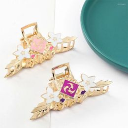 Hair Clips Keqing Women Crab Claw Clip Genshin Cosplay Anime Accessories Metal Cartoon Head Jewelry Girls Kids Manga Headwear Gift