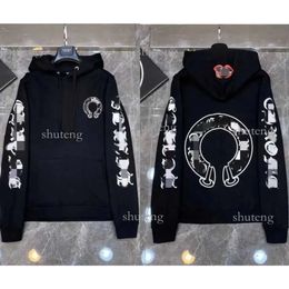 Designer Hoodie Chrome Mens Hoody Clothing Womens Heart Hoodies Hooded Ch Cross Flower Arm Front Printed Horseshoe Pocket Zipper Jackts 858