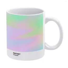 Mugs H.I.P.A.B-Holographic Iridescent Pantone Aesthetic Background Pt 4 White Mug Custom Printed Funny Tea Cup Gift Personalised Coff